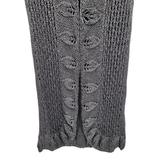 Chico's Womens 2 Cardigan Longline Knit Metallic Sleeveless Medieval Duster - Picture 7 of 12